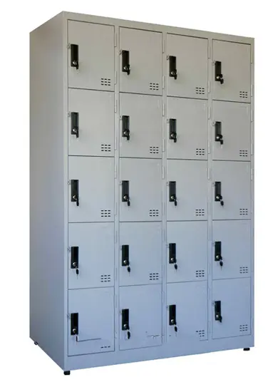 Tủ locker 20 ngăn với sơn tĩnh điện và khóa thao tác nhanh